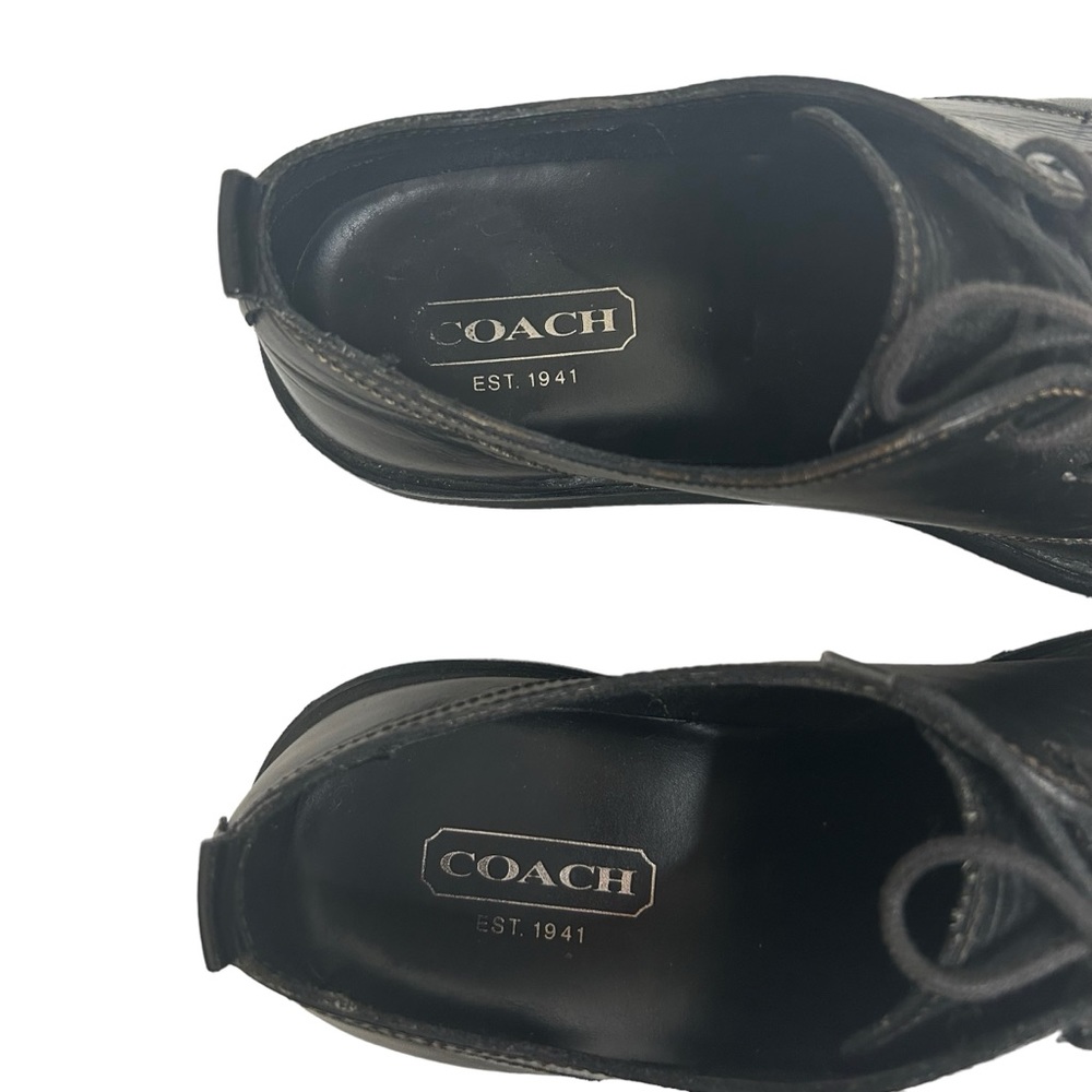 Men’s Coach Bowie Black Leather Oxford Shoes Sz 13 - Picture 8 of 12